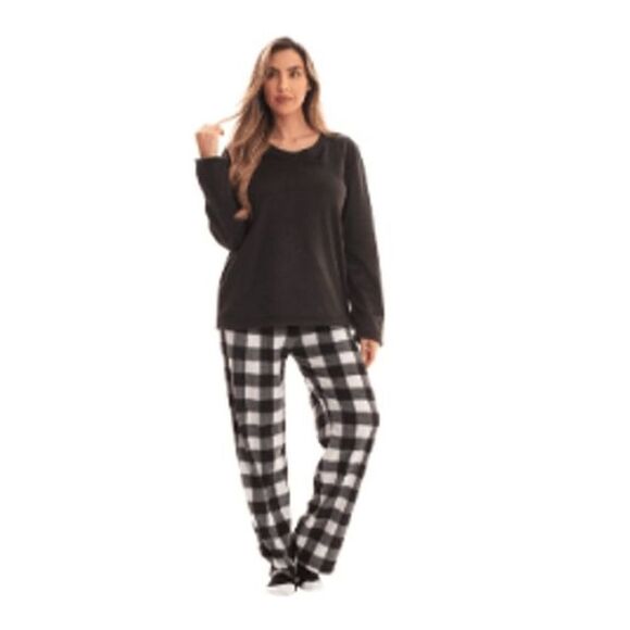 NWT Just Love polar fleece pajama set lounge pants/top XL christmas - Picture 1 of 11